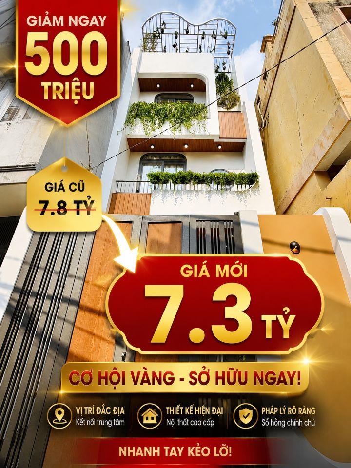 {HẠ 500TR} Bán Gấp Nhà Nguyễn Kiệm, P3, Gò Vấp - 45m2- 7.3 tỷ