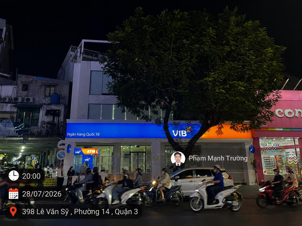 Vib bank góc 2mt 398 lê văn sỹ quận 3! 15x27m | 4 tầng | hđt 376 triệu/tháng | giá 169 tỷ