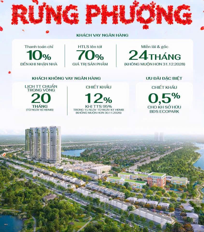 Đầu tư rừng phượng eco retreat với 590 triệu ưu đãi chiết khấu 13% trong đợt mở bán