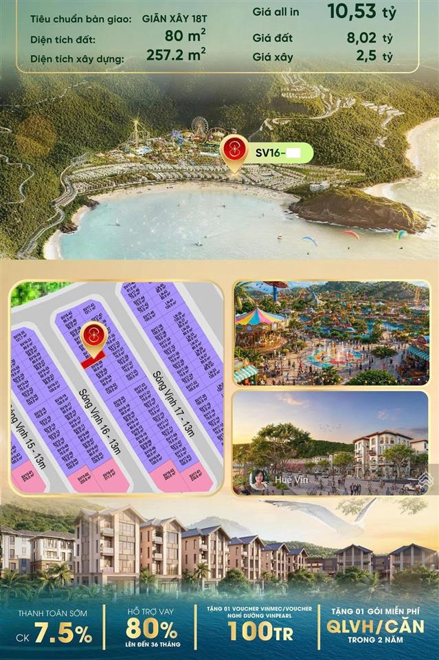 Liền kề 80m2 sóng vịnhđảo ngọc,app có voucher giá 7,7 tỷ vinhomes hải vân bay.0907 351 ***
