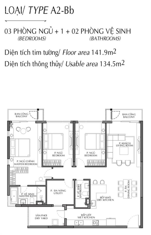 Chính chủ bán căn 3pn +1 giá hời thị trường 9,9 tỷ (diamond brilliant