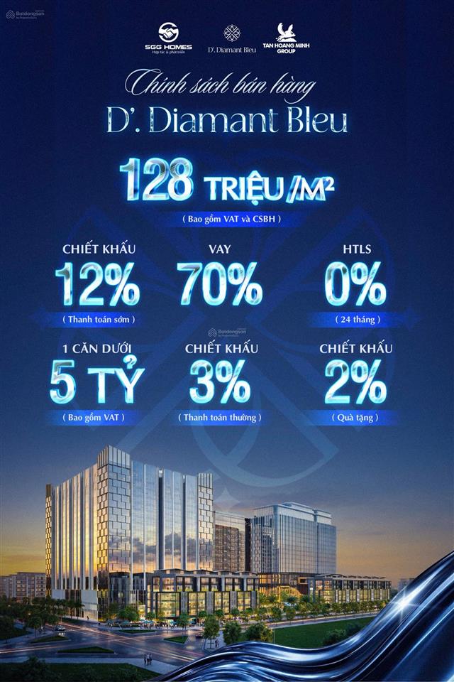 Tân hoàng minh ra mắt ch d’. diamant bleu long biên, ck lên tới 14%, htls 0%/24t, 2 slot ô tô/ch