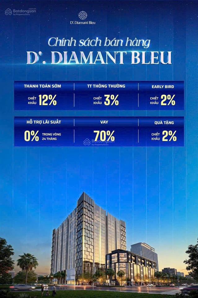 Chính thức mở bán dự án d’. diamant bleu đơn giá chỉ từ 128tr/m2 đã gồm vat và csbh