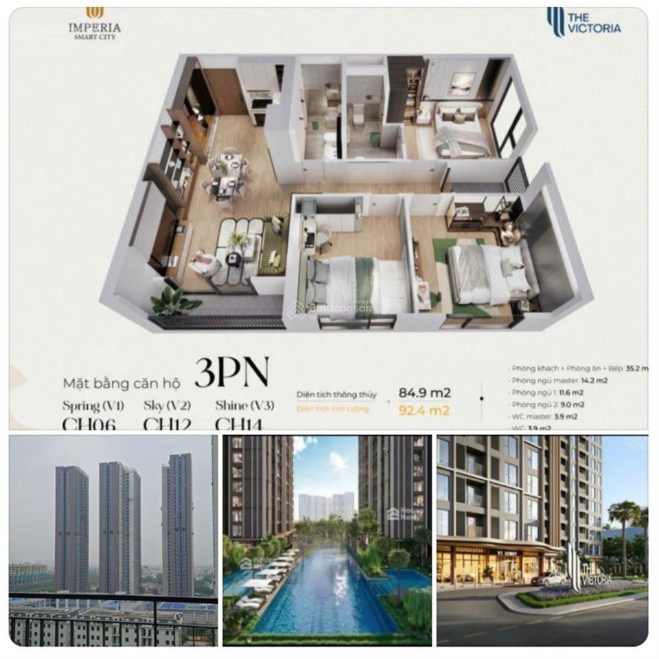 Ch 3n+ 84m2 victoria giá chỉ 5.82 tỷ. tầng trung đẹp. căn góc thoáng. trả tiến độ