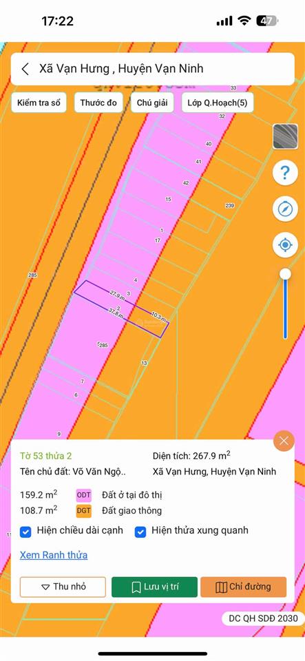 Chính chủ gửi bán đất mặt tiền quốc lộ 1a vạn hưng, vạn ninh (khu bắc vân phong)