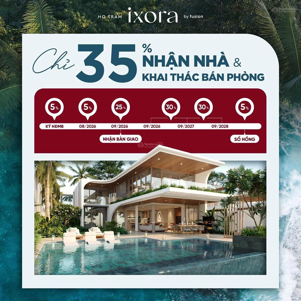 Tư vấn villa ixora hồ tràm, hàng độc quyền cđt chiết khấu lên đến 8tỷ, nhận nhà full nội thất