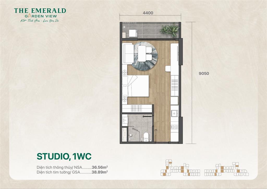Căn 40m2, dự án emerald garden view giá chỉ 1,4 tỉ, hiếm sót lại tại tphcm. 0909 449 ***