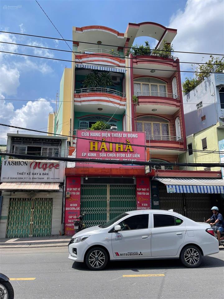 Đầu tư có lời! mt lê quang định p. 7 q. bình thạnh. dt 4,7x18m cn 68m2, 5 tầng, giá 21,5 tỷ