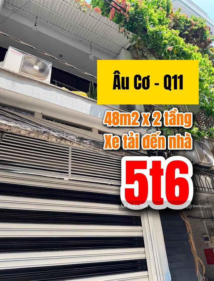 Đổi mt mở nhà thuốc, cần bán nhà âu cơ q11 48m2 hẻm xe hơi. giá 5tỷ6 gần vx lê đại hành