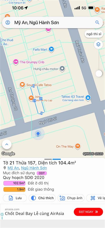 Bán đất mặt tiền đường ngô thì sĩ đà nẵng