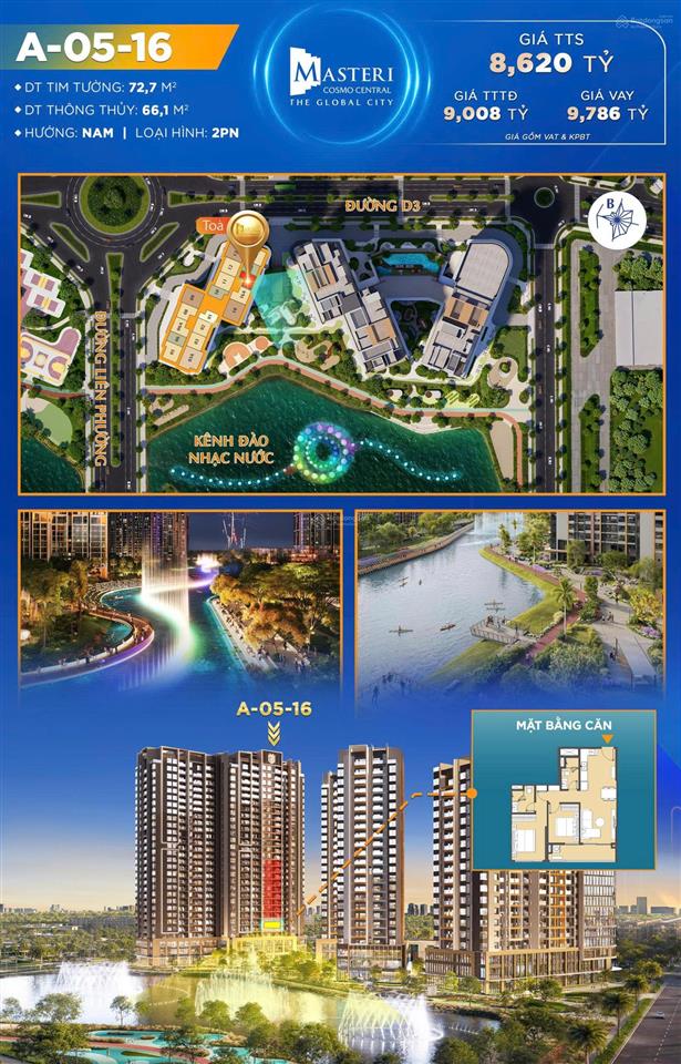 Tin thật giá thật tránh mất thời gian khách hàng 2pn view nhạc nước giá sốc 8,6 tỷ
