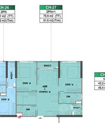 Bán ld3xx27 75.9m2 2pn+ lô góc tầng trung hướng đb đn view hồ giá chỉ từ 4.8x tỷ