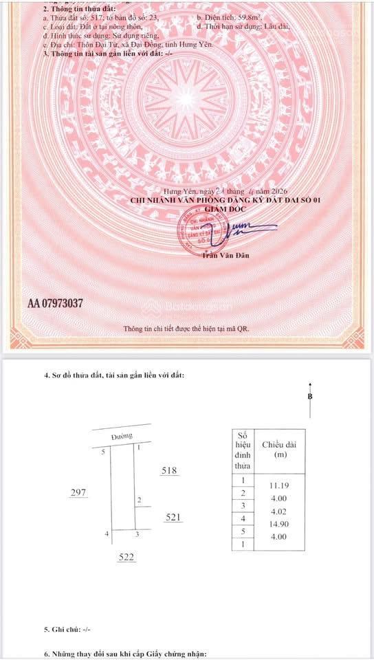 Đất đẹp thôn đại từ, đại đồng gần các khu công nghiệp, cảng cạn quy hoạch, trục kinh tế bắc nam
