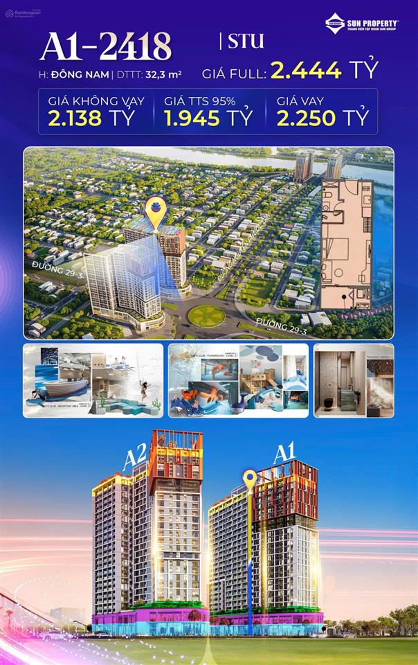 Studio cora tower 1,945 tỷ (tts 95%) 32,3 m2 ht vay 70% miễn lãi 24 tháng