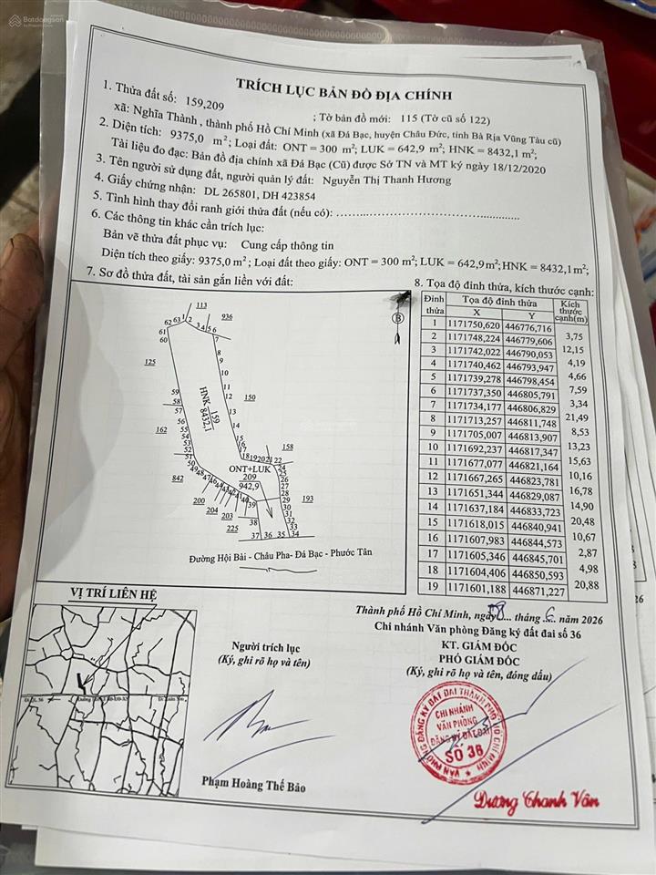 32 tỷ sở hữu 9300 m2 đất mặt tiền đường bình ba đá bạc có 300tc cạnh ngã 6 đá bạc siêu đẳng cấp
