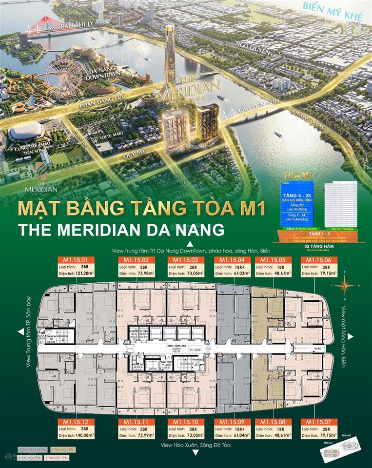 Căn hộ 2pn trung tâm hải châu view pháo hoa view đà nẵng downtown đường quy mỹ đà nẵng giá ưu đãi