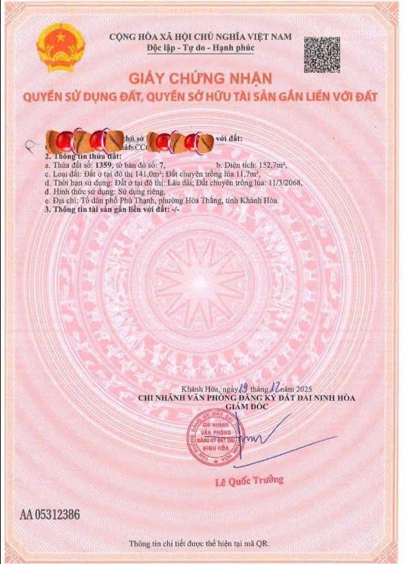 Chỉ 12tr/m2 sở hữu lô đất mặt tiền hồ tùng mậu phường hòa thắng