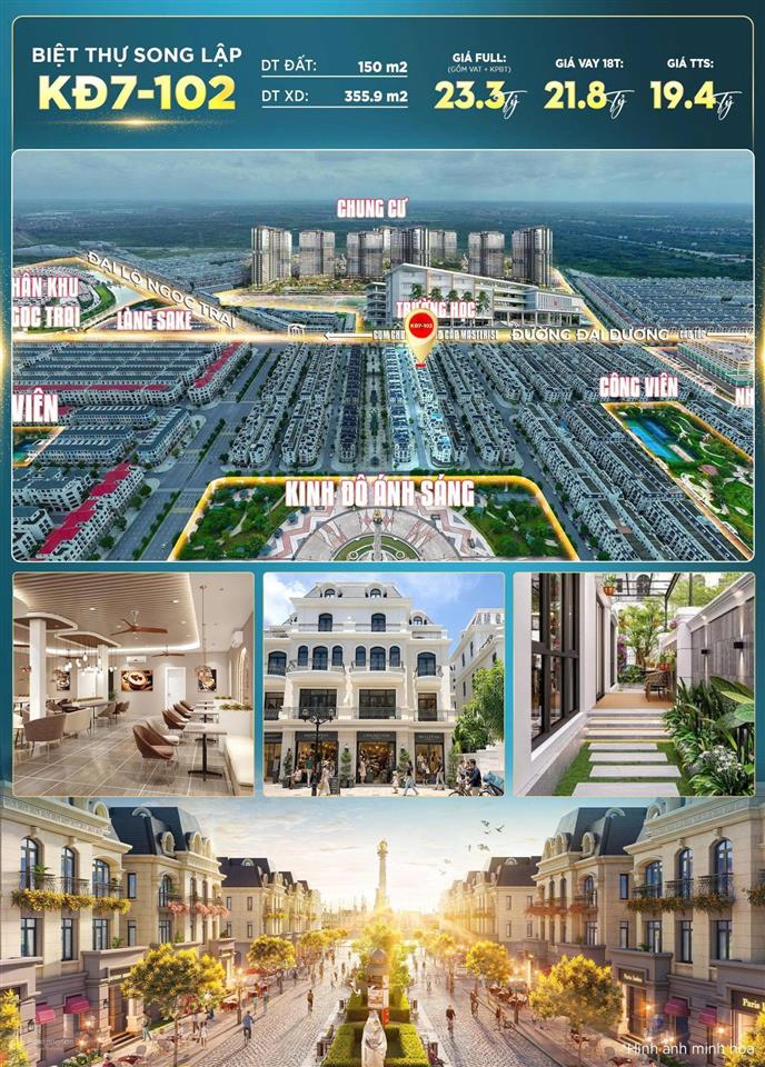 Song lập kinh đô 150m2, áp voucher tới 30% còn 13.4 tỷ