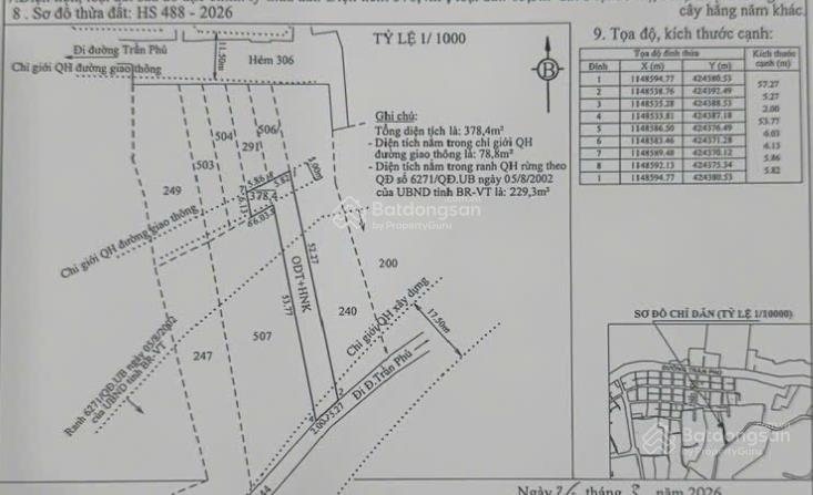 Bán đất mặt tiền đường 444 trần phú view đẹp tiện kinh doanh