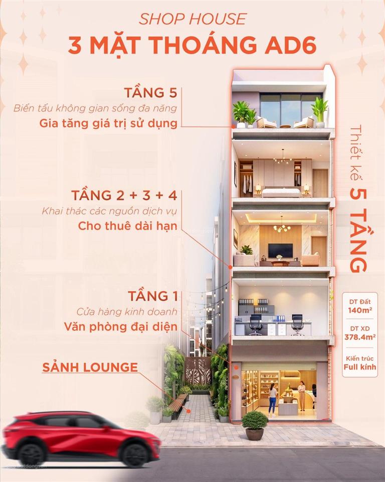 Bán liền kề shophouse view hồ ad6 hai mặt tiền giá chỉ 110tr/m2 vinhomes ocean park 3
