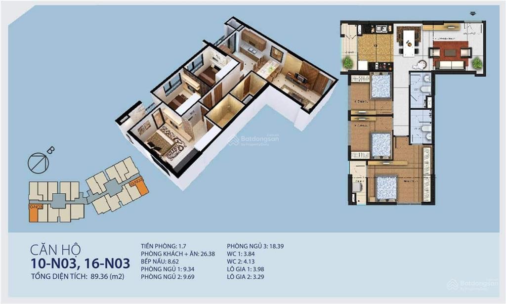 Bán căn hộ cc 87 lĩnh nam, căn góc 3 phòng ngủ ban công đn