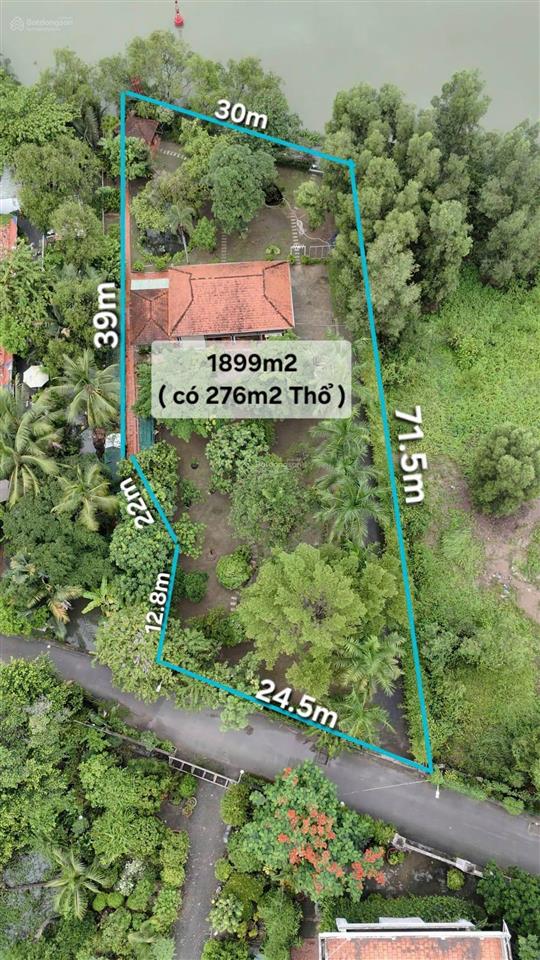 Bán biệt thự nhà vườn giáp sông nguyễn xiển quận 9 dt 25x70m (1.890m2) giá thương lượng