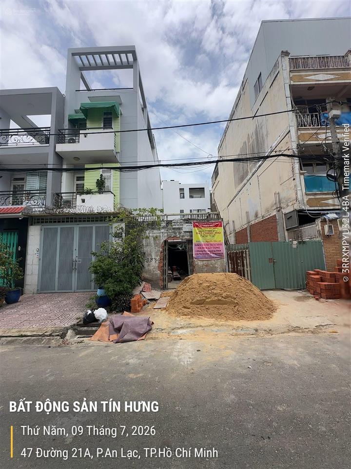 Bán đất khu tên lửa, mt 47m, đường số 21a, dt 4 x 22.5m, 8.2 tỷ. cách công viên 30m
