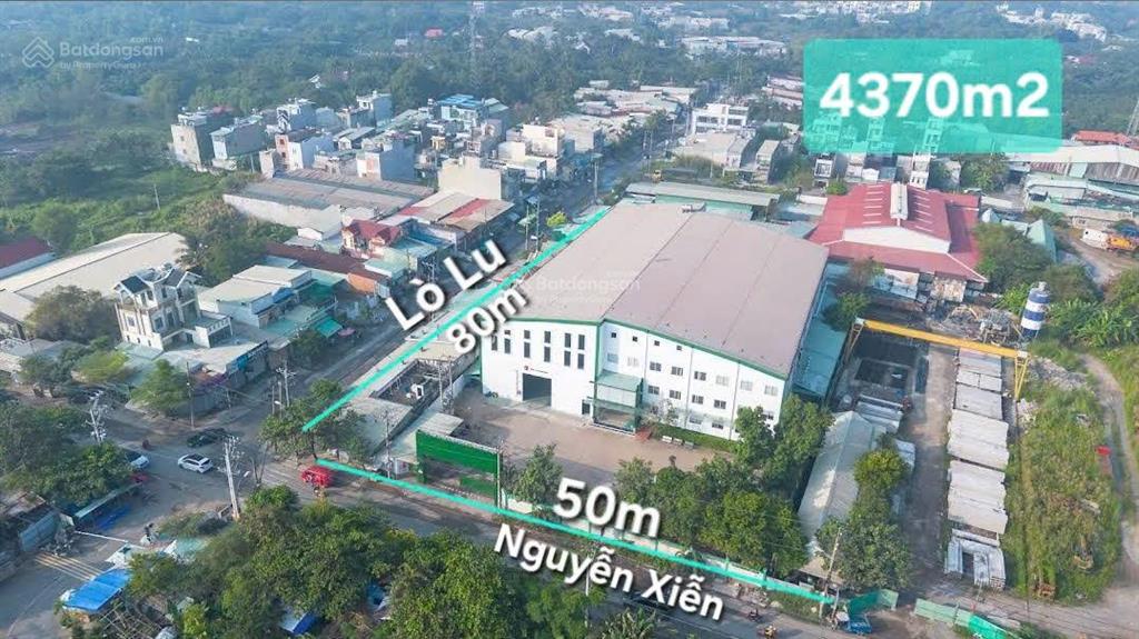 Bán khuôn đất mặt tiền nguyễn xiển, quận 9, dt 50x80m, hđt 225tr, giá chỉ 40tr/m2