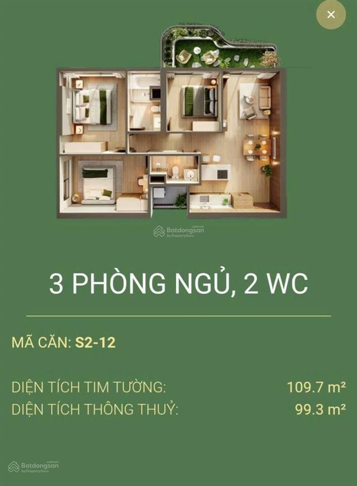 Chính chủ sang nhượng căn hộ eco sky retreat long an 3pn tầng 7, giá 5,05 tỷ, 109,7 m2