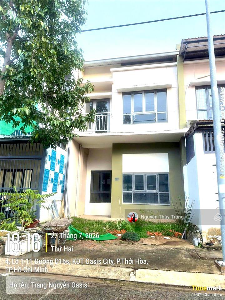 Bán căn liên kế vườn oasis city, 1,6 tỷ 70m2, giá ưu đãi, chính chủ