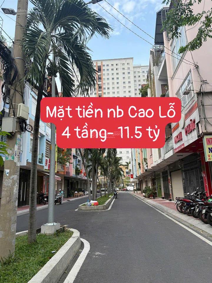 Bán nhà mặt tiền nb cao lỗ, 4 tầng khu dân trí, đối diện parcmall quận 8,gần cầu nguyễn tri phương