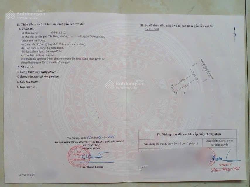 Giá rẻ 24.5tr/m2 lô đất tân thành đường 10m. cc gửi bán lô đất 90m2 tại tân thành