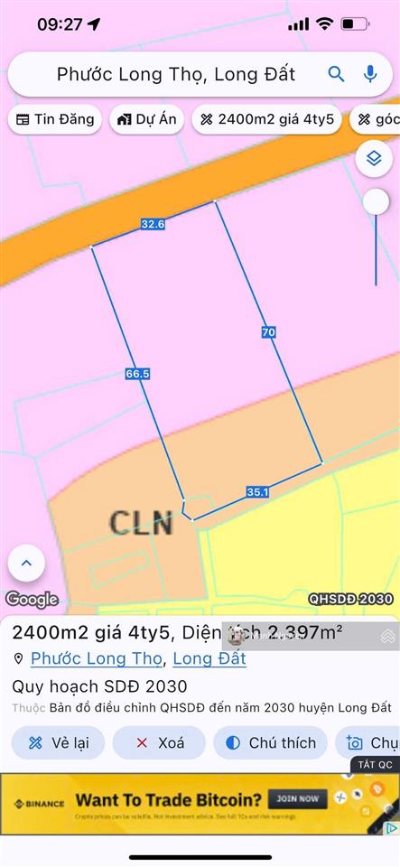 Chủ ngộp hạ giá sâu lô đất mặt tiền 32m đường nhựa đất đỏ vị trí xã đất đỏ tp. hcm