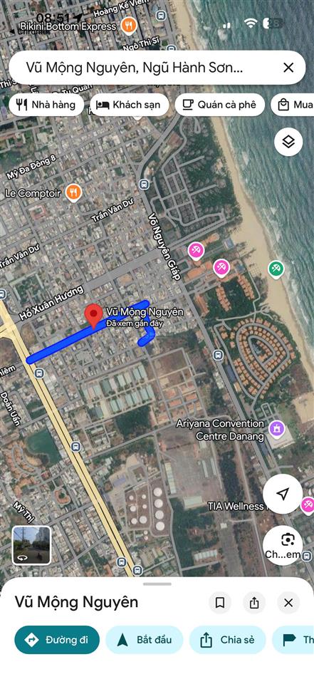 Bán đất biển, mặt tiền vũ mộng nguyên, vị trí đẹp giá chỉ 18,2 tỷ có thương lượng