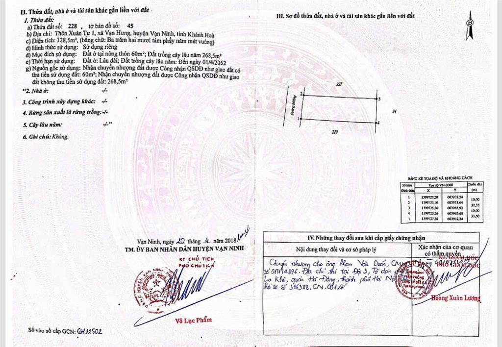 Bán đất mặt tiền đường nhựa xuân tự 1, vạn hưng, vạn ninh, khánh hòa chỉ 23,5 triệu/m²