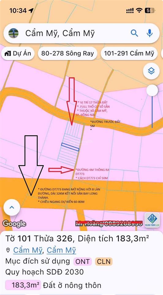 Đất sổ sẵn bảo bình, cẩm mỹ mặt tiền bê tông 5m cách đường dt.773 đang thi công 50 mét