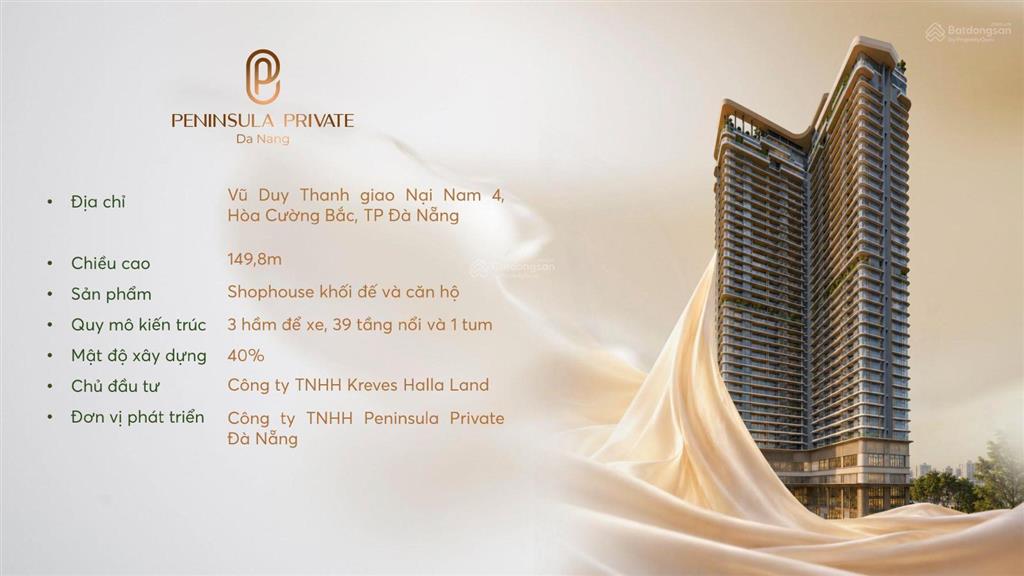 Peninsula private căn hộ 5* đối diện đà nẵng down town, lotte mart chính thức nhận booking 50tr.