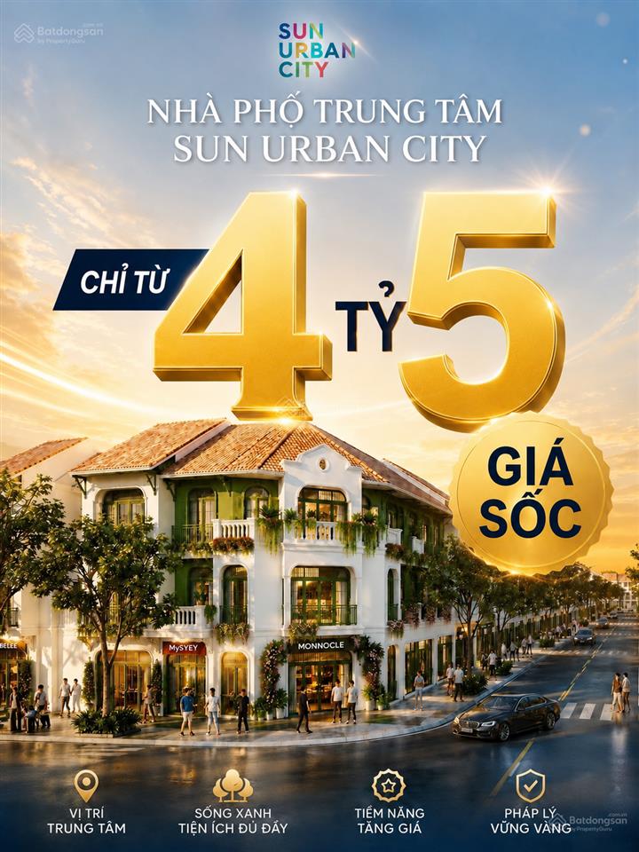 Căn liền kề có hầm giá 4,5 tỷ trả thẳng (đã bao gồm vat) giá hời bảng hàng từ cđt sun