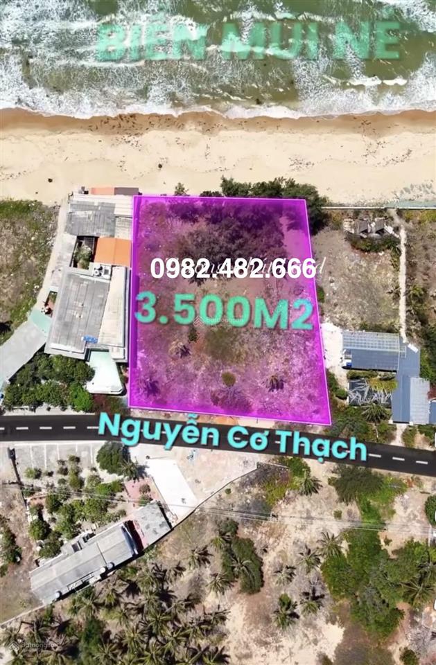 Chính chủ bán 3500m2 giáp biển, mặt đường nguyễn cơ thạch, giá 12,5 triệu/m2 lvcc 0982 482 ***