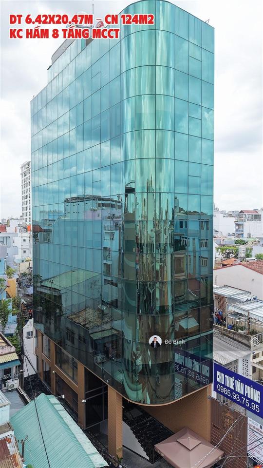 Tòa nhà văn phòng góc 2 mt lê quang định 6,5x21m hầm 9 tầng hđt 150tr/tháng giá bán 46 tỷ
