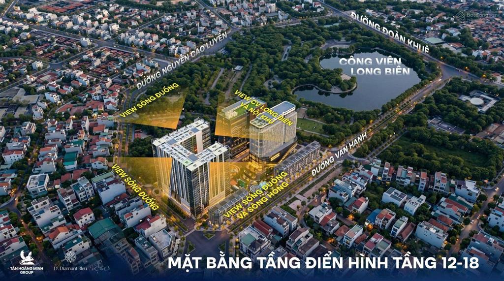 Mở bán căn hộ 44m2 1pn view nội khu d’. diamant bleu việt hưng kế cận công viên 21ha giá đợt đầu