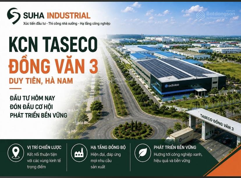 Chủ đầu tư chào bán kcn đồng văn iii, thị xã duy tiên hà nam. diện tích 1ha, giá 2,68tr/m2