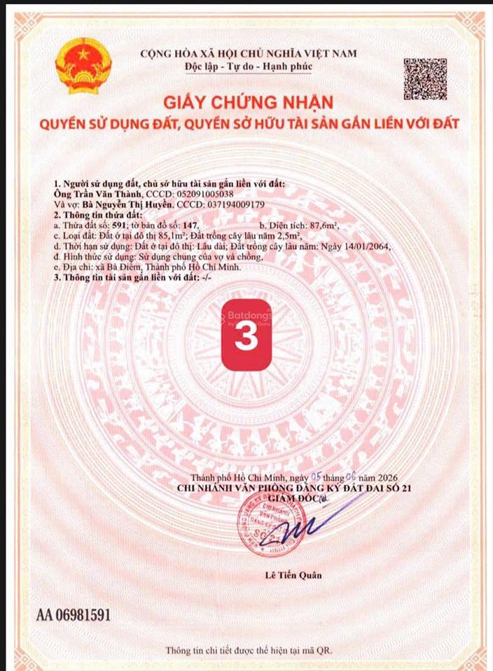 Bán gấp giá 2tỷ950 đường trương thị như, bà điểm, hm