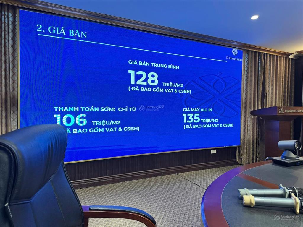Căn hộ cao cấp tại d. diamant bleu, 106 triệu /m2, 114 m2, giá tốt chỉ với 12tỷ000 cho căn 3pn