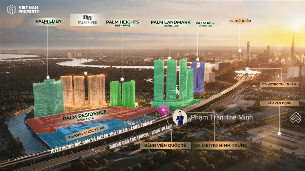Palm city từ một khu đô thị xa nhưng hiện tại sở hữu vị trí nổi bật tại trung tâm rạch chiếc tp.hcm