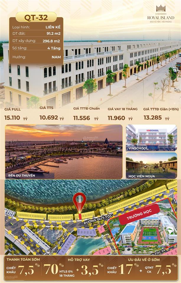 Hàng hiếm quý tộc | liền kề view sông gần bến du thuyền chỉ 10,450 tỷ