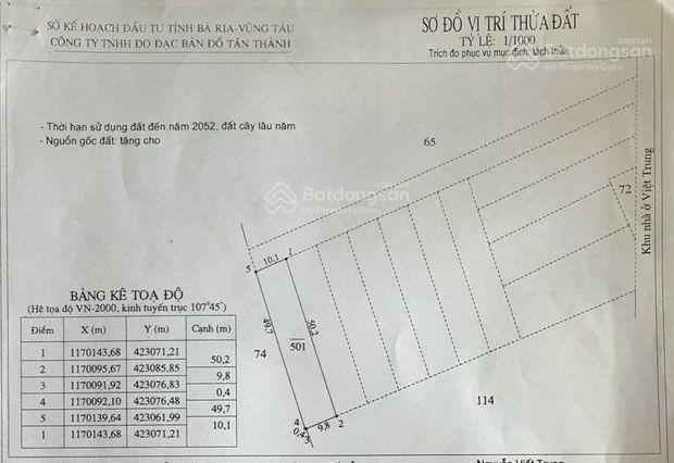 Bán gấp 1ha đất dkv tt phường phú mỹ mua giá chờ đền bù, vừa giữ tài sản vừa khai thác sinh lời