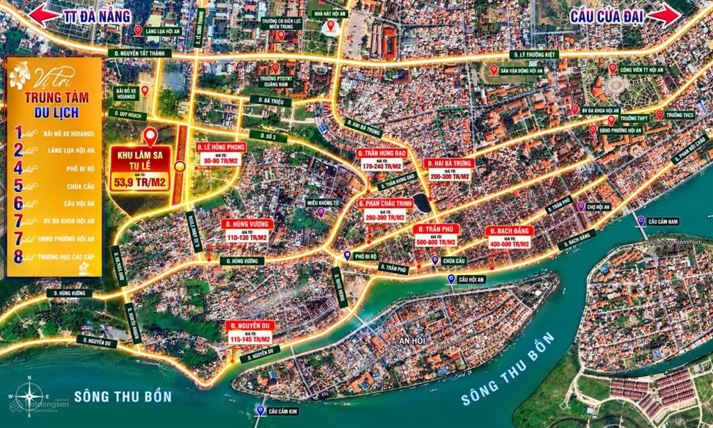 Đất phố cổ hội an cực hiếm vị trí vàng cho kinh doanh và đầu tư