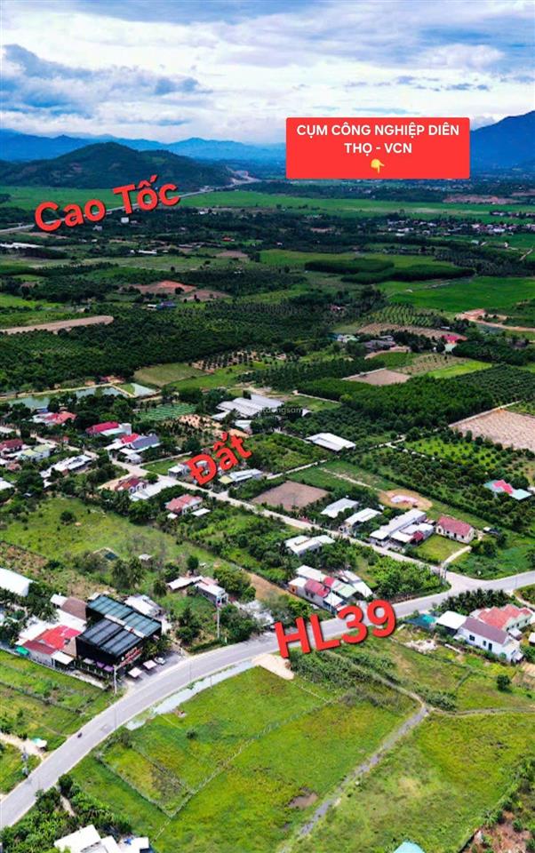 Bán đất mặt đường 9m, ngay hl39, trung tâm suối tiên, diên khánh (cũ), suối hiệp, khánh hòa.