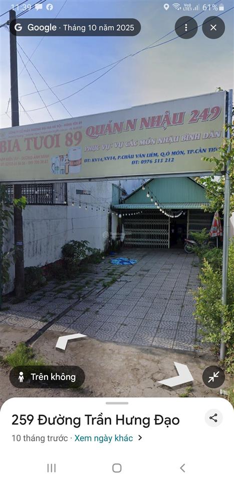 Bán đất thổ cư mặt tiền trần hưng đạo, phường châu văn liêm